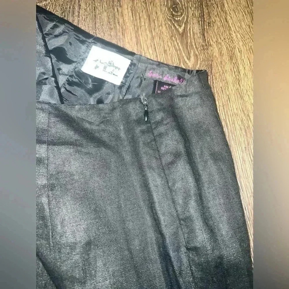 Sara Isabella 100% Linen Cropped  Color Block Pants‎ Sz 6 - Picture 7 of 11